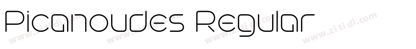 Picanoudes Regular字体转换